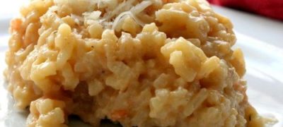 Risotto cu fasole, branza pecorino si lamaie