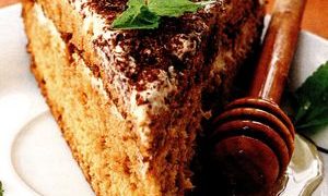 Tort cu blat de cacao si crema de prune