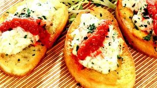 Crostini cu tartar de legume