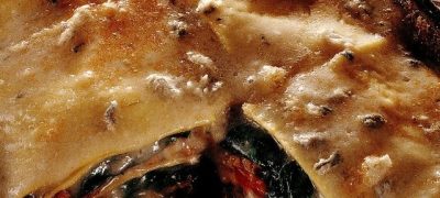 Lasagna cu gorgonzola si spanac