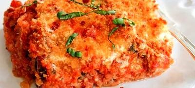 Lasagna cu pui, quinoa si spanac