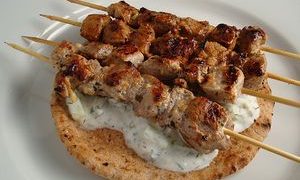 Souvlaki de miel in pita