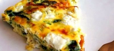 Frittata cu pesto şi brânză de capră